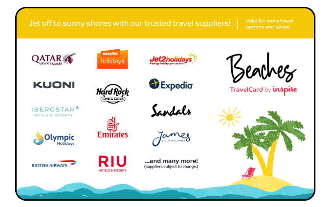 Beaches Travelcard by Inspire UK Gift Card